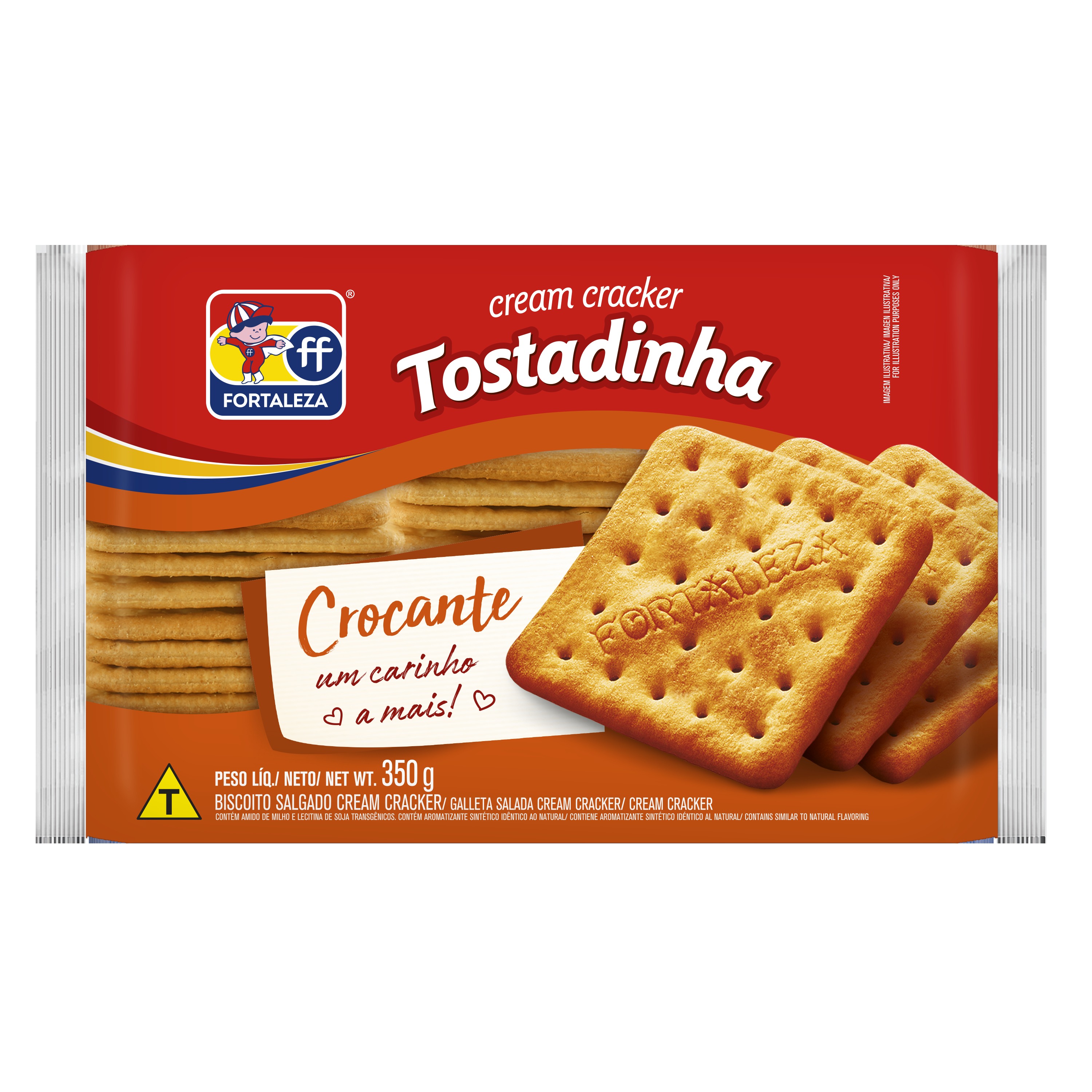 CREAM CRACKER FORTALEZA TOSTADINHA 24X350G