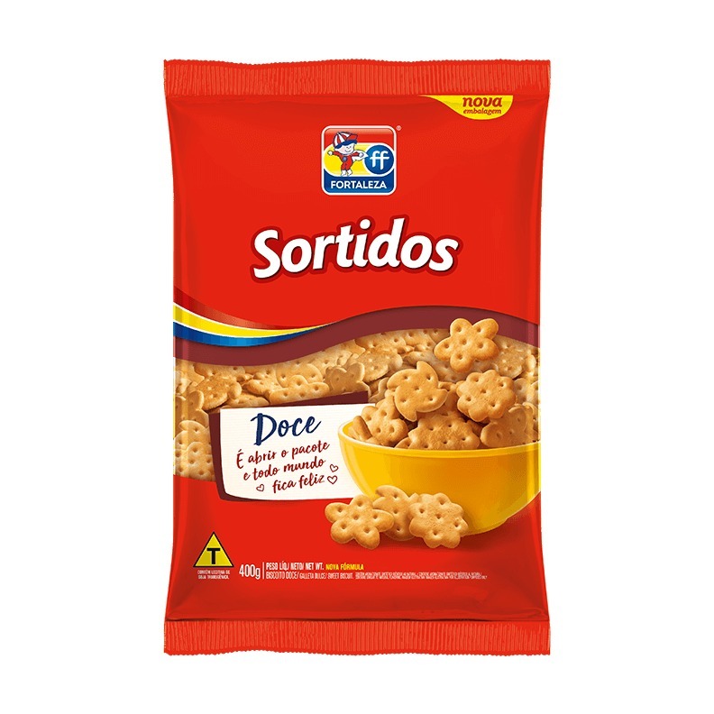 BOLACHA FORTALEZA SORTIDAO FD20X400G